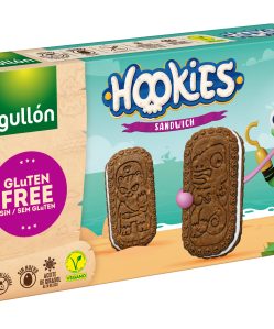 Gullón hookies gluténmentes kakaós szendvicskeksz krém töltelékkel 230 g