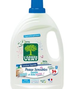 Larbre vert folyékony mosószer érzékeny bőrre a családnak és a babának 1530 ml