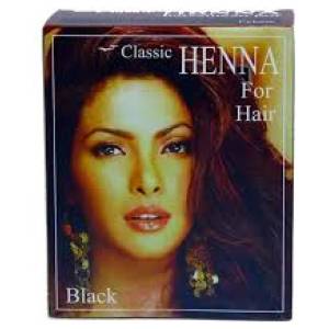 Classic Henna hajszínező por fekete 100 g
