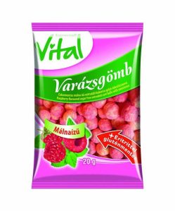 K. Vital varázsgömb cukormentes extrudált kukoricagolyó málna ízű 20 g
