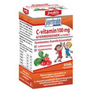 Jutavit c-vitamin 100mg gyerek és family acerola kivonattal 60 db