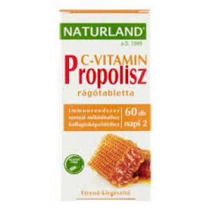 Naturland propolisz+c-vitamin tabletta 60 db