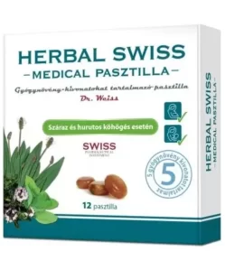 herbal swiss medical pasztilla 12db 