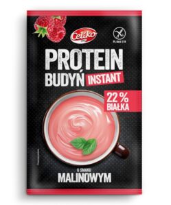 budyn proteinowy instant o smaku malinowym celiko