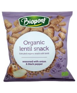 biopont bio extrudált lencse, hagymás borsos 60 g