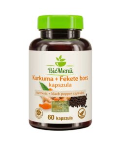 biomenü bio kurkuma+fekete bors kapszula 60 db