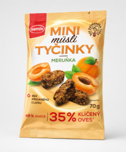 semix mini müzlifalatok csíráztatott zabpehellyel, sárgabarackos