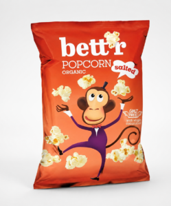 bettr bio vegán gluténmentes tengeri sós popcorn 60 g