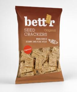 bettr bio vegán teljes kiőrlésű magvas kréker sós 150 g