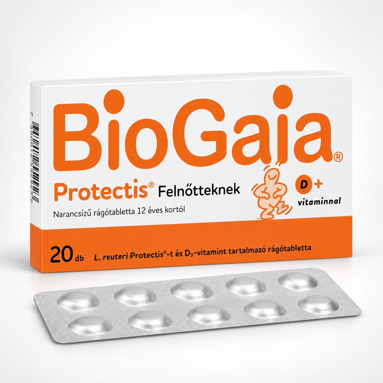 biogaia protectis felnőtteknek d vitaminnal rágótabletta narancs ízű 20 db