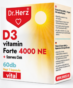 dr.herz d3 vitamin 4000ne+szerves cink kapszula 60 db