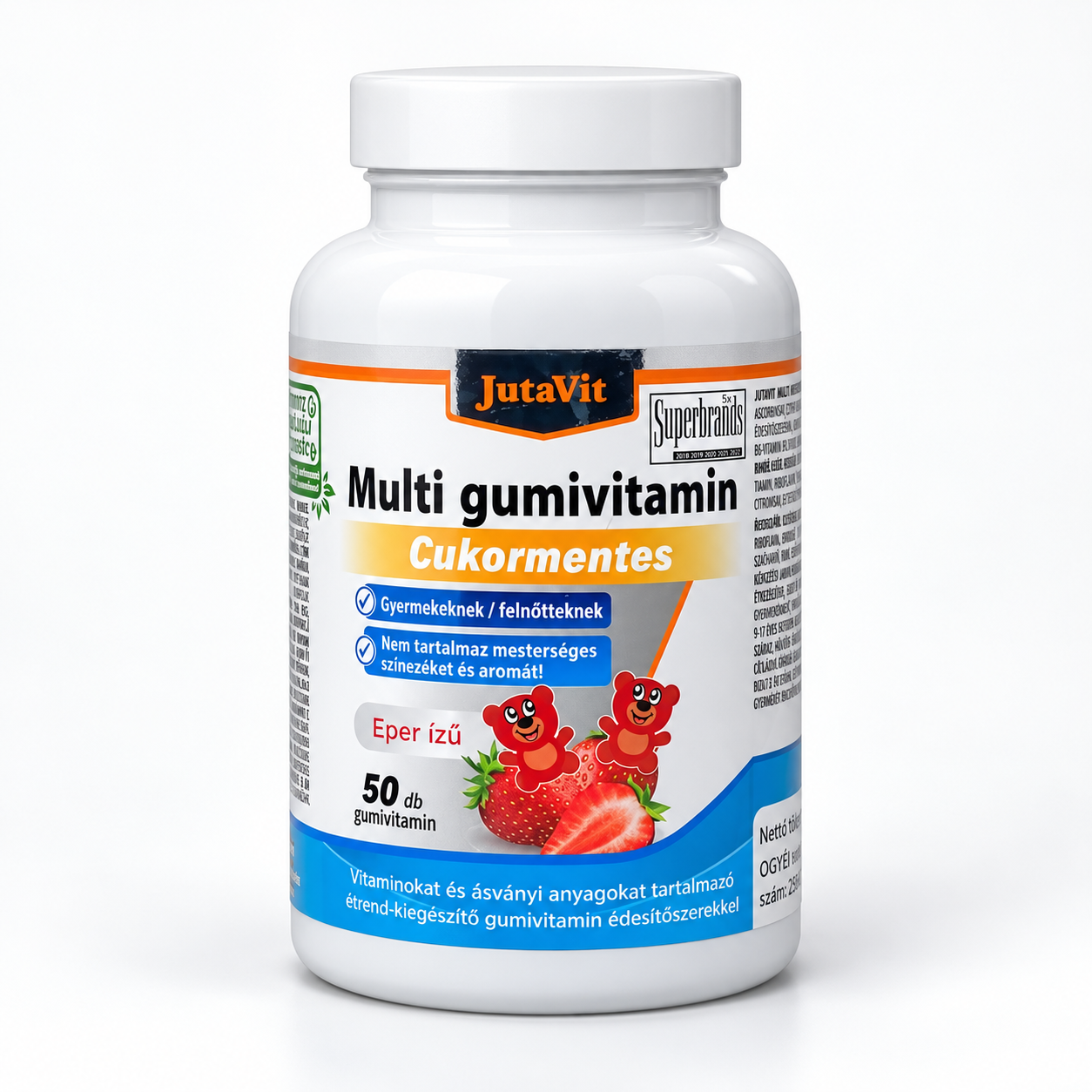 jutavit multivitamin gumivitamin cukormentes eper ízű 50 dbcvitamin