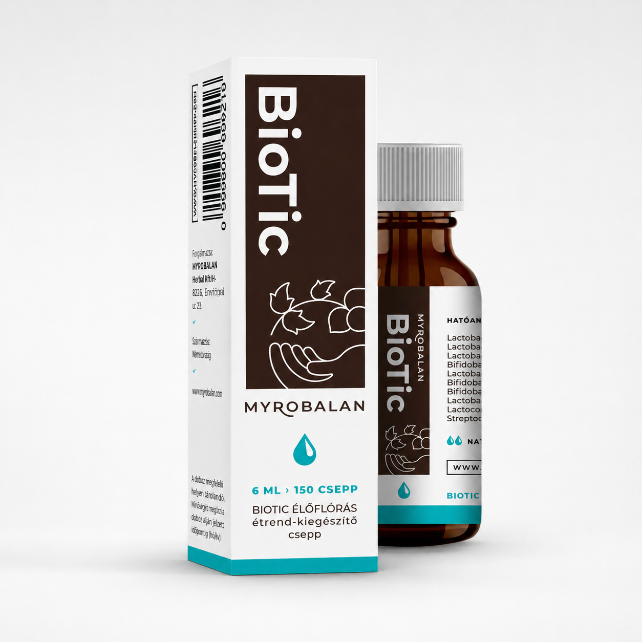 myrobalan biotic probiotikum élőflórás étrend kiegészítő csepp 10 féle baktériumtörzzsel
