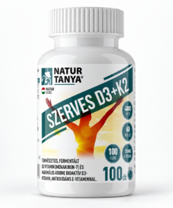 natur tanya szerves d3+k2 vitamin tabletta 100 db