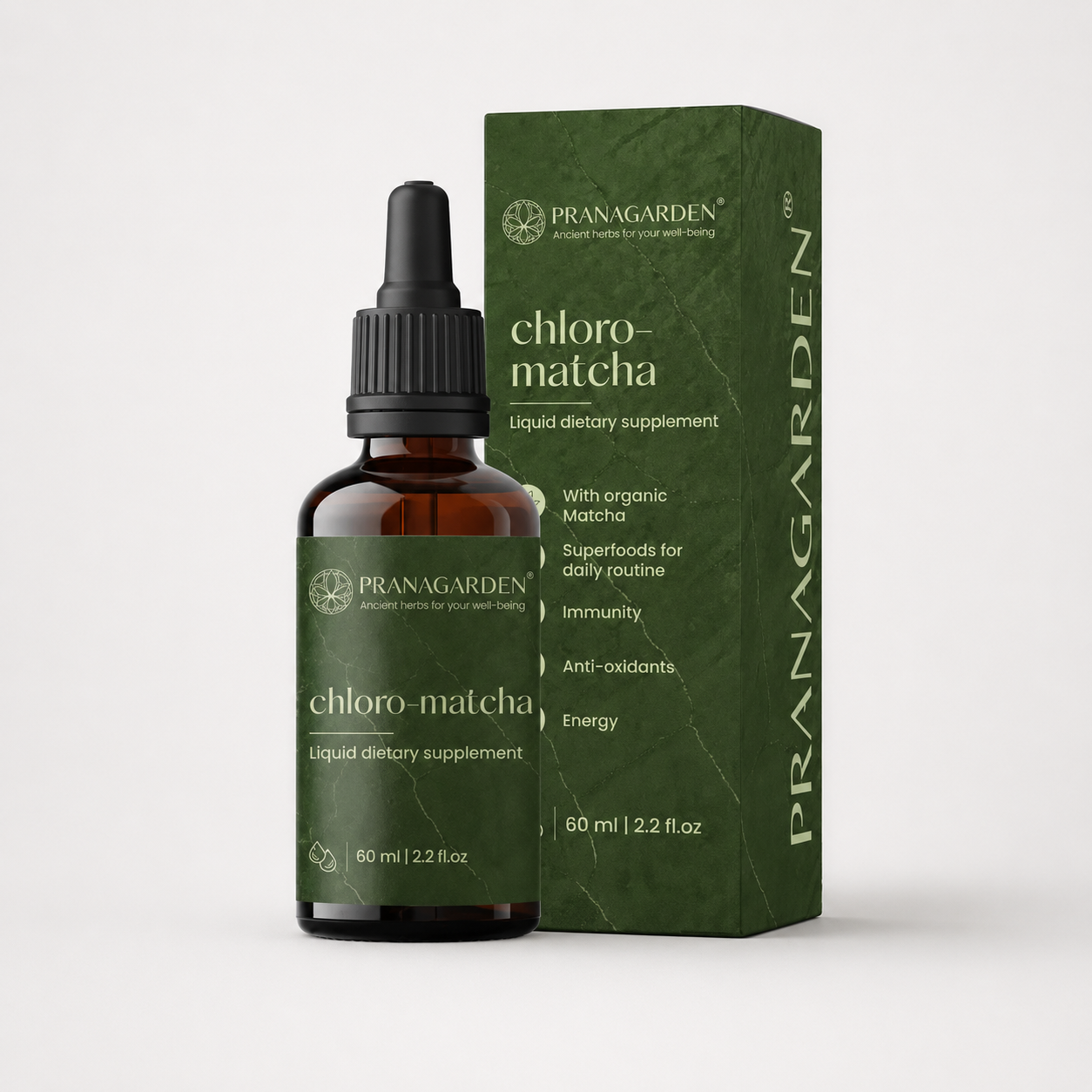 pranagarden chloro matcha folyékony étrendkiegészítő 60ml