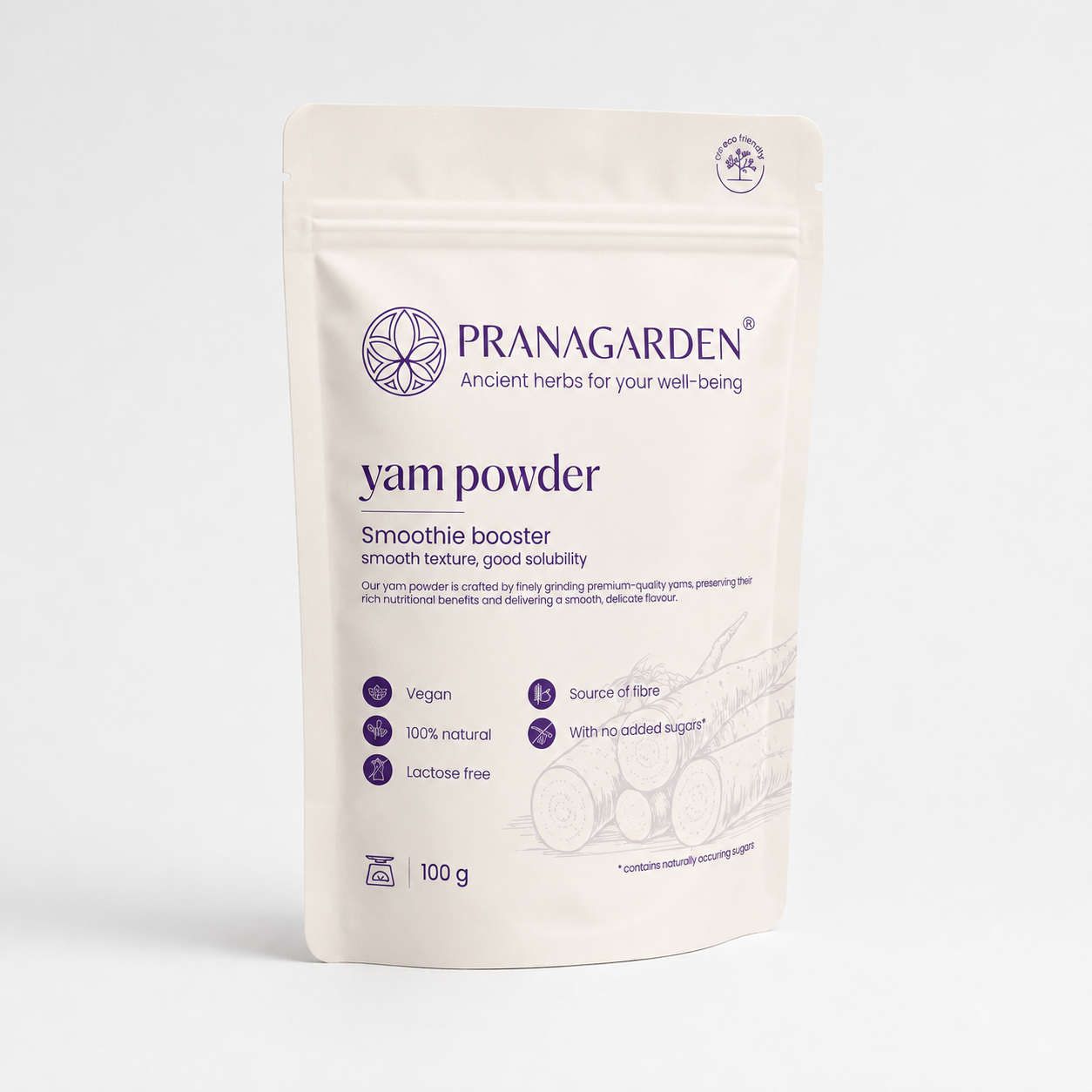 pranagarden jamgyökér 100% por 100g