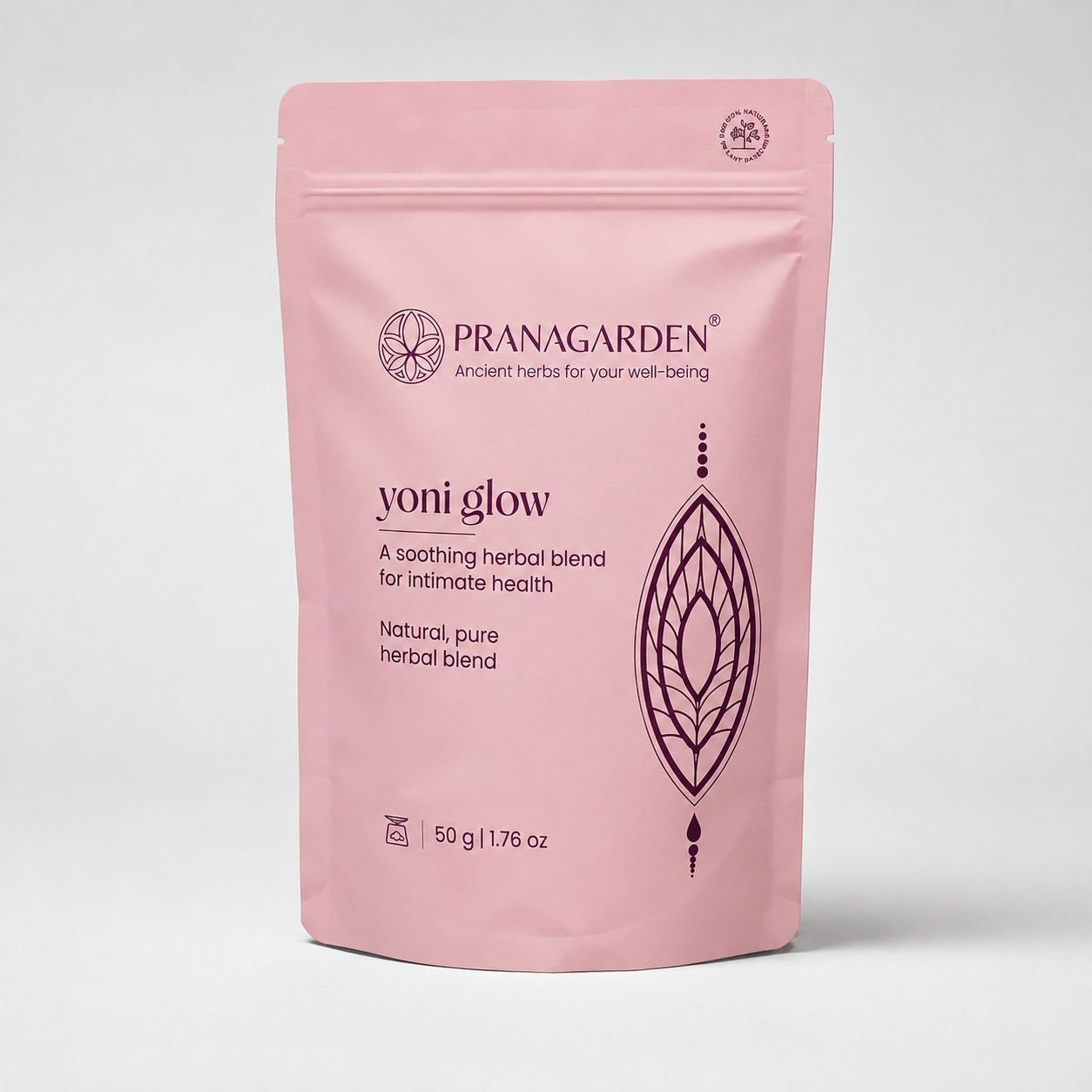 pranagarden yoni glow ciklustudatos intim gőzölő gyógynövény keverék 50g