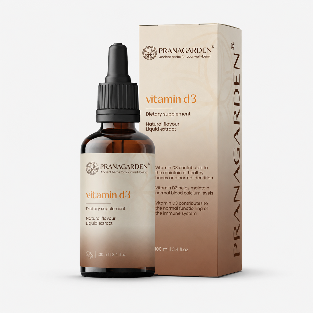 pranagarden folyékony d vitamincseppek (4000ni ) étrend kiegészítő 100ml