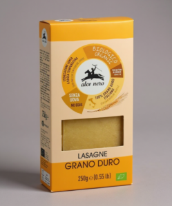 Alce Nero bio lasagne durum búzadarából 250 g