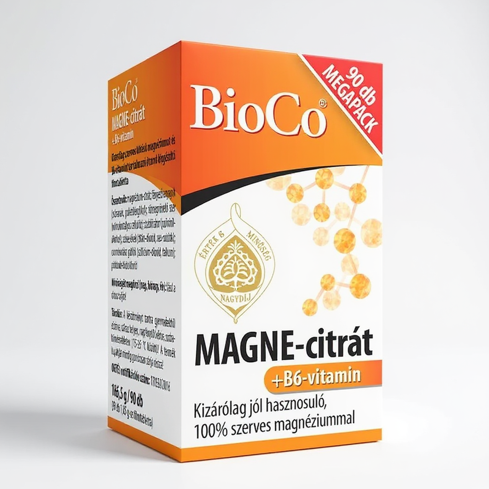 BioCo Magne-citrát + B6-vitamin MegaPack tabletta 90 db