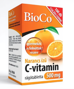 BioCo Narancs ízű C-vitamin 500 mg rágótabletta 100db